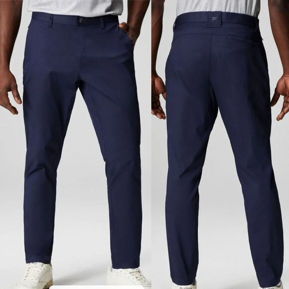 Fabletics Men’s The High Side Chino (Slim Fit) 31X32 Deep Navy Blue performance - Picture 1 of 10